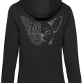 Unikatna kreativa pasme Chihuahua + Klasi?en ?rn Hoodie pulover z zadrgo in kapuco (?enski)